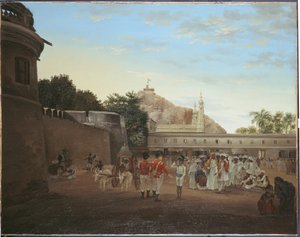 La place du marché de Trichinopoly, 1800 - Philip Le Couteur